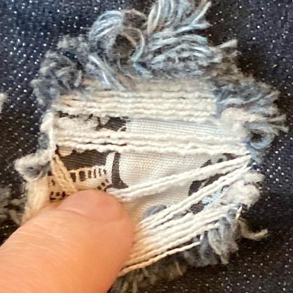 Like New Lovesick Destructed Denim Shorts - Picture 6 of 8